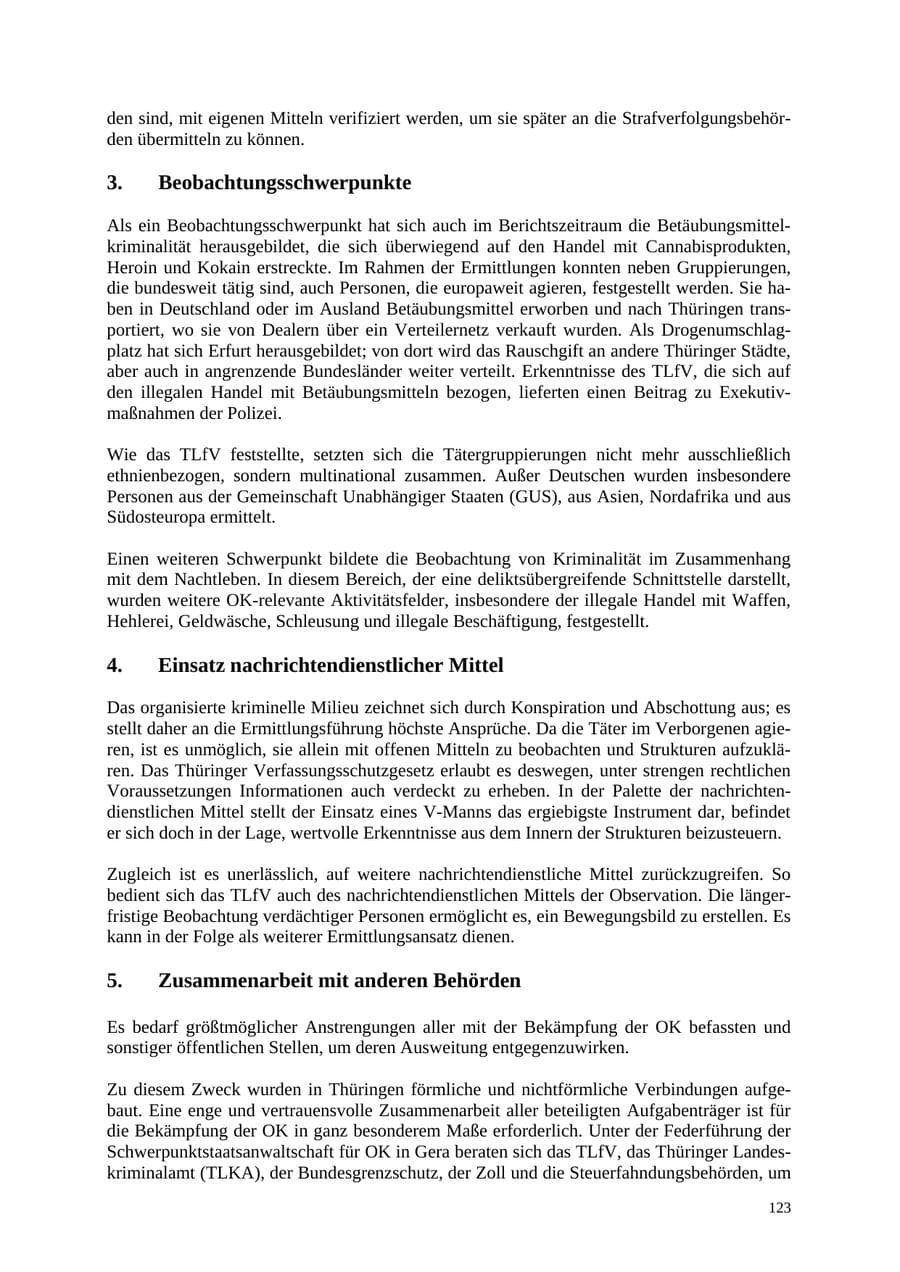 Seite 123 des Verfassungsschutzbericht 2004 Thüringen