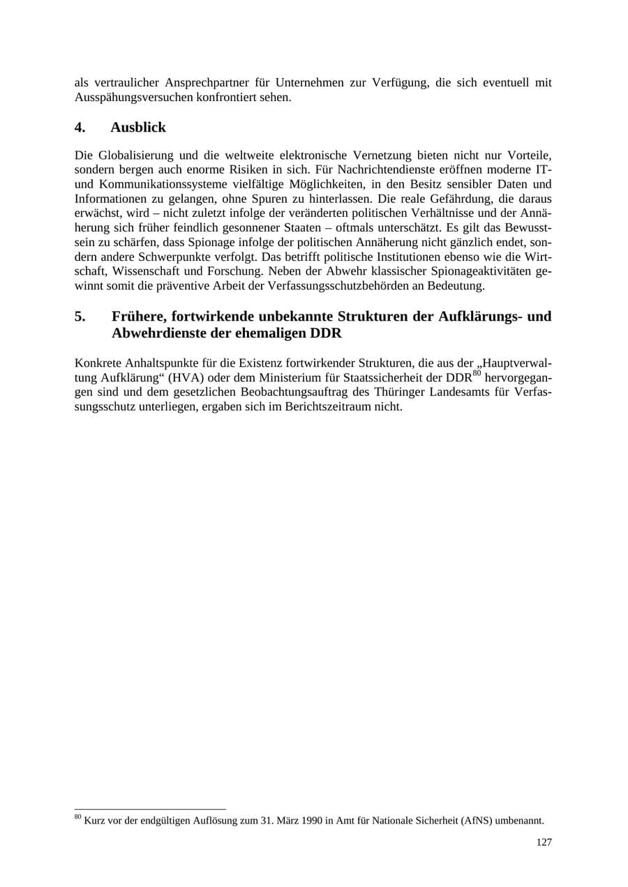 Seite 127 des Verfassungsschutzbericht 2004 Thüringen