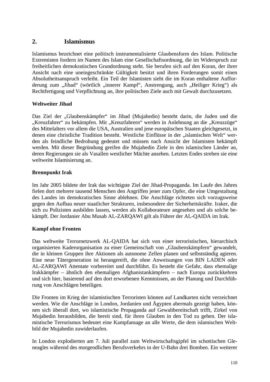 Seite 111 des Verfassungsschutzbericht 2005 Thüringen
