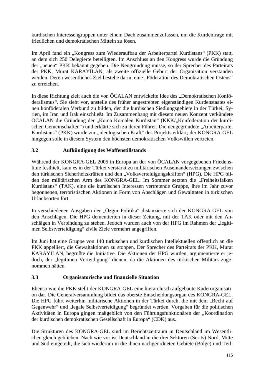 Seite 116 des Verfassungsschutzbericht 2005 Thüringen