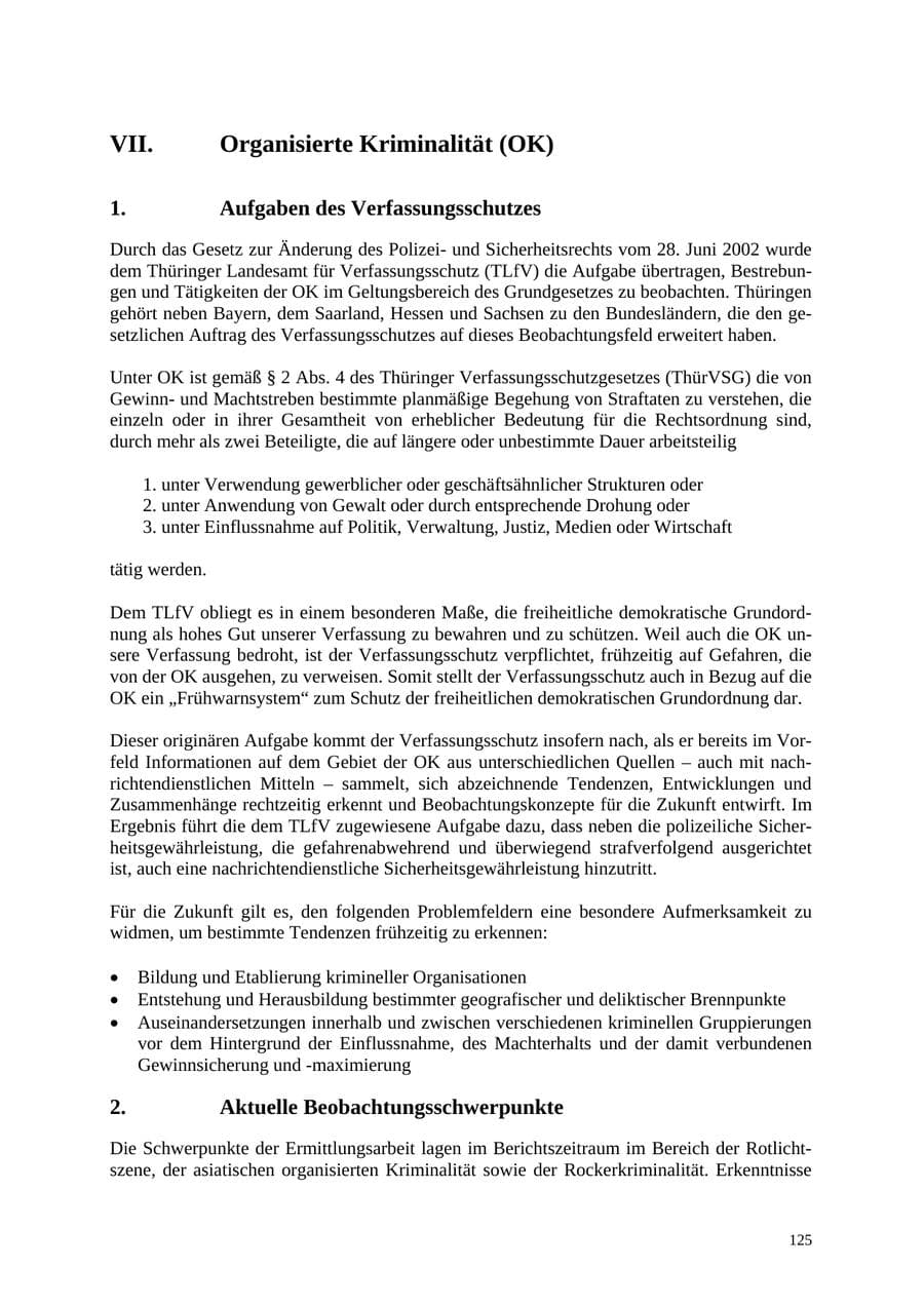 Seite 126 des Verfassungsschutzbericht 2005 Thüringen