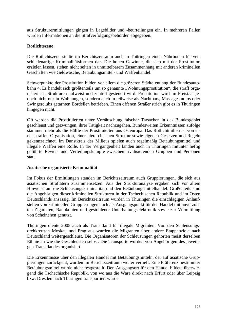 Seite 127 des Verfassungsschutzbericht 2005 Thüringen