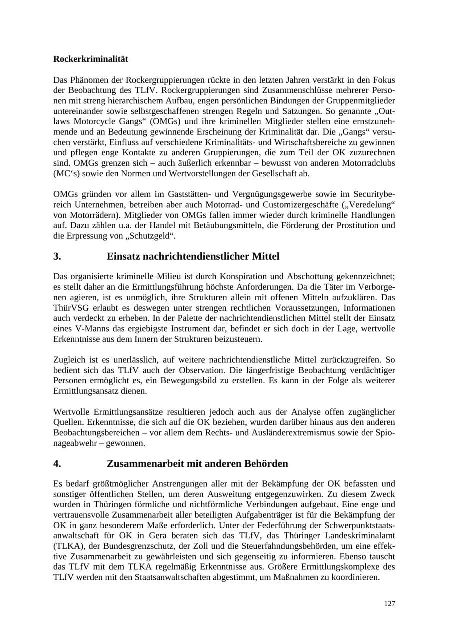 Seite 128 des Verfassungsschutzbericht 2005 Thüringen