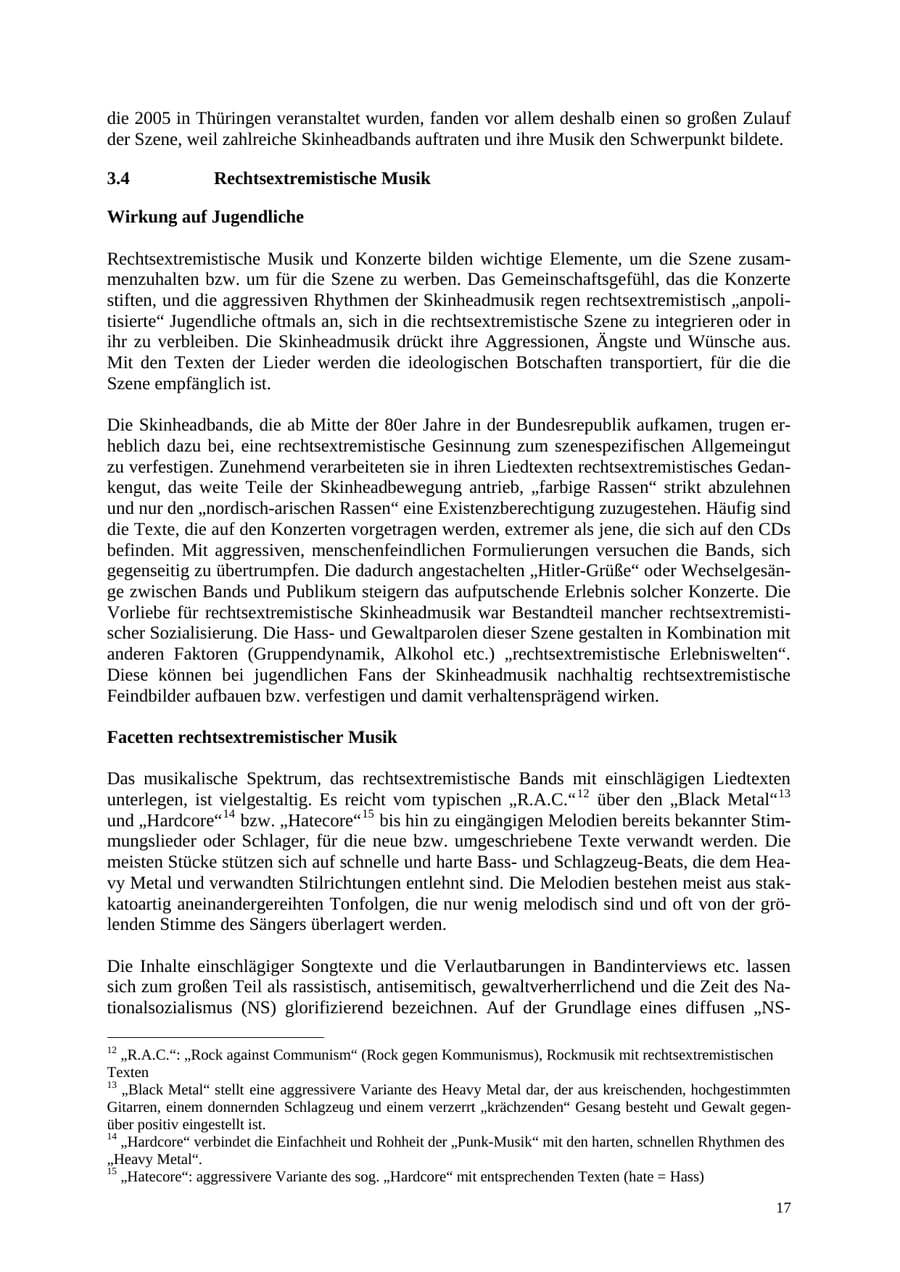Seite 18 des Verfassungsschutzbericht 2005 Thüringen