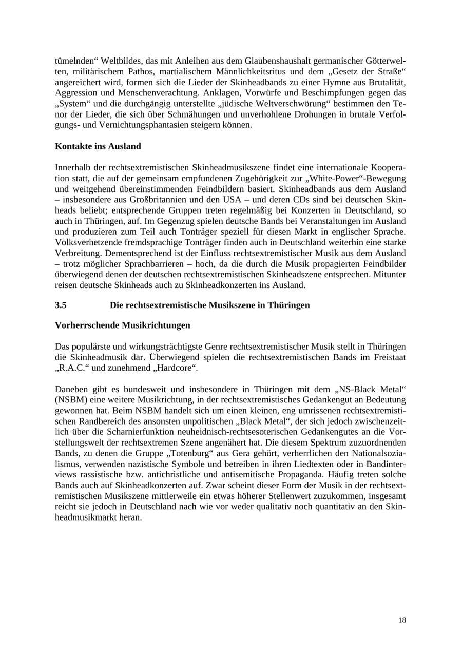 Seite 19 des Verfassungsschutzbericht 2005 Thüringen