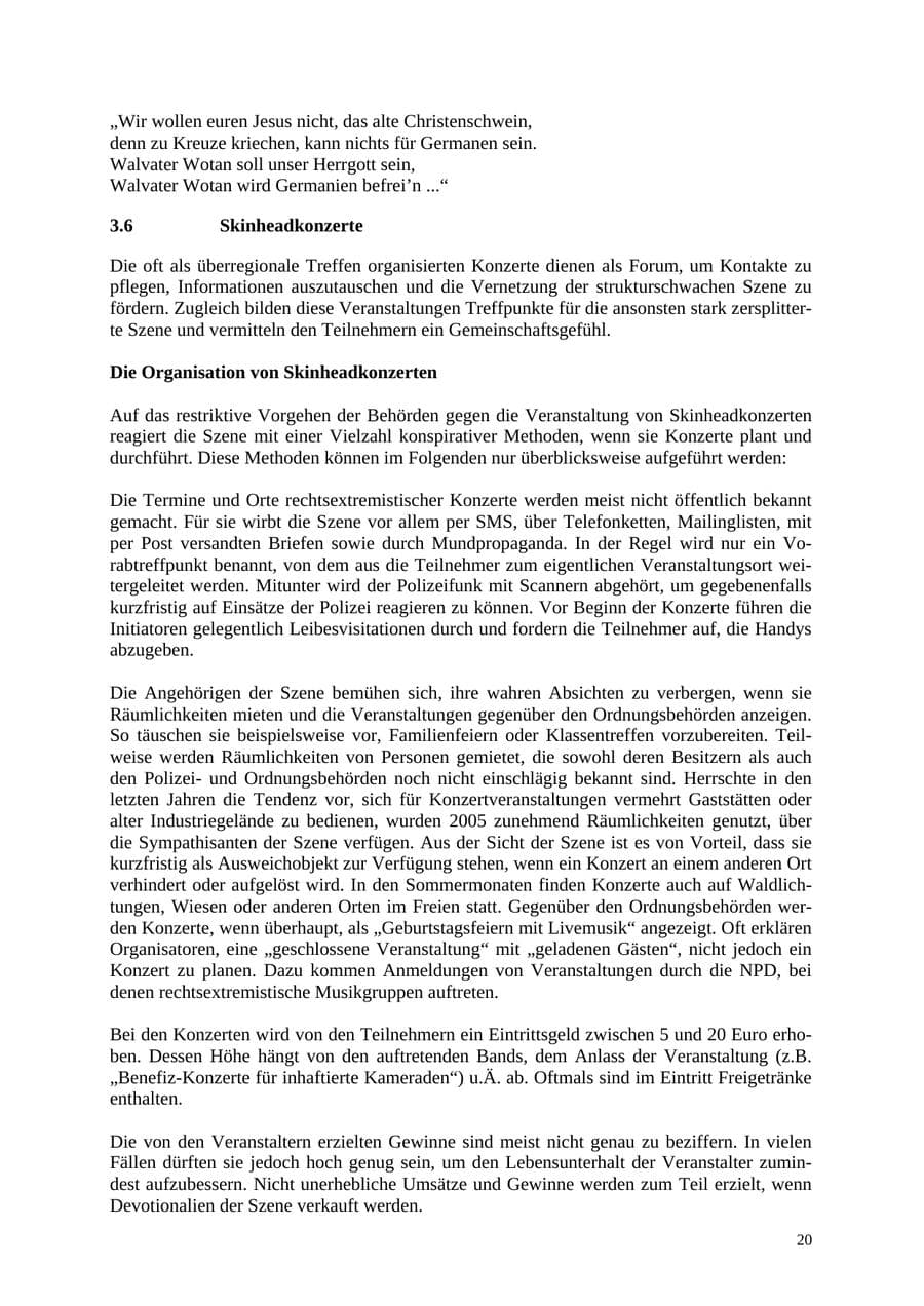 Seite 21 des Verfassungsschutzbericht 2005 Thüringen