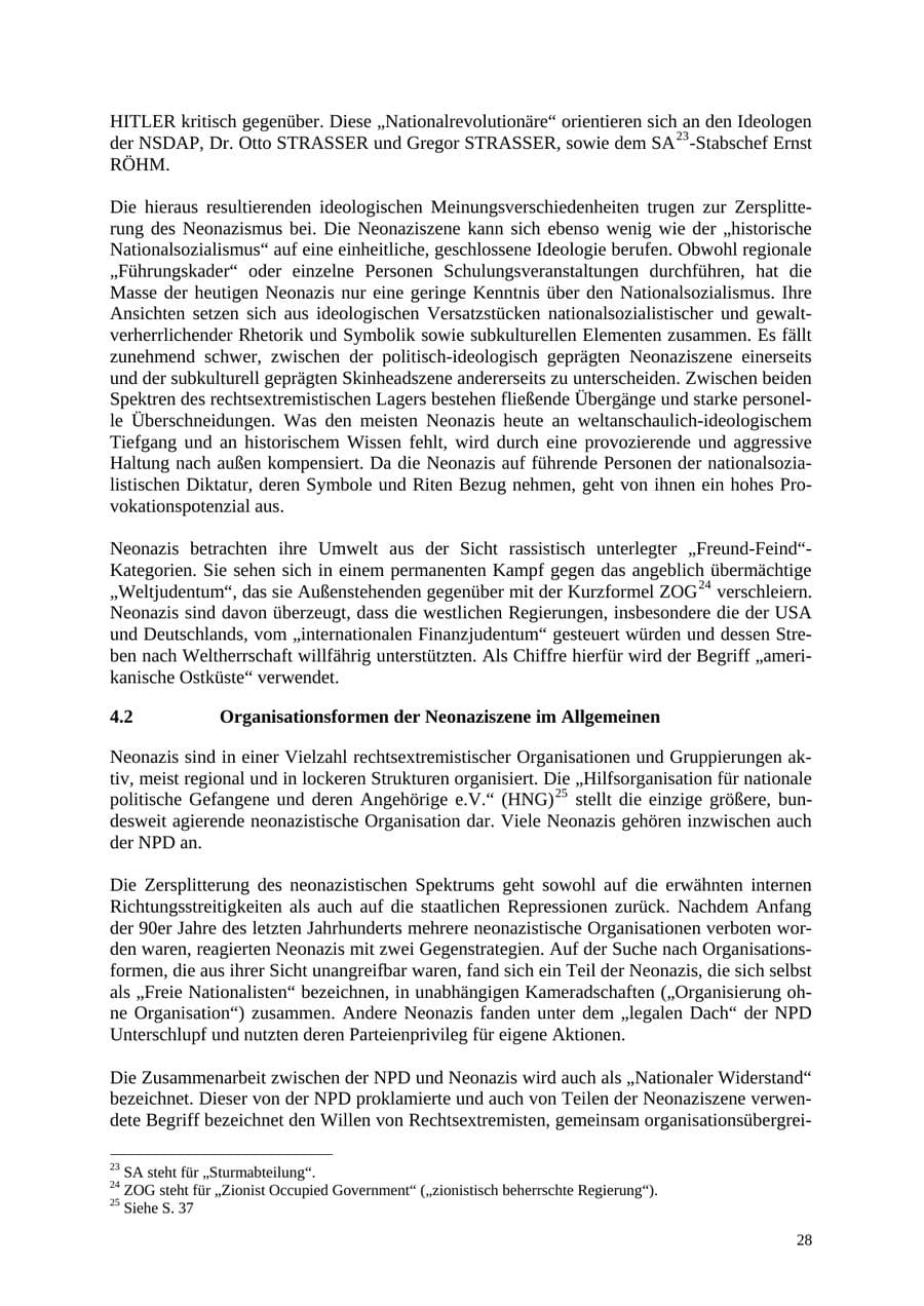 Seite 29 des Verfassungsschutzbericht 2005 Thüringen