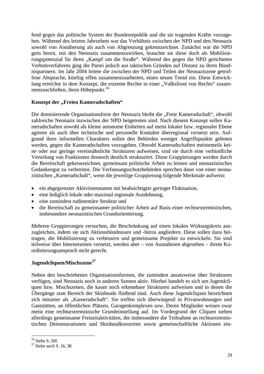 Seite 30 des Verfassungsschutzbericht 2005 Thüringen