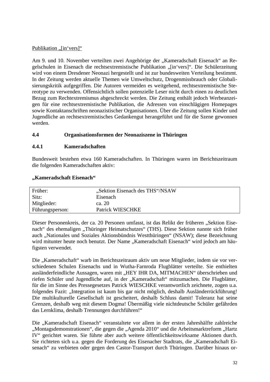 Seite 33 des Verfassungsschutzbericht 2005 Thüringen