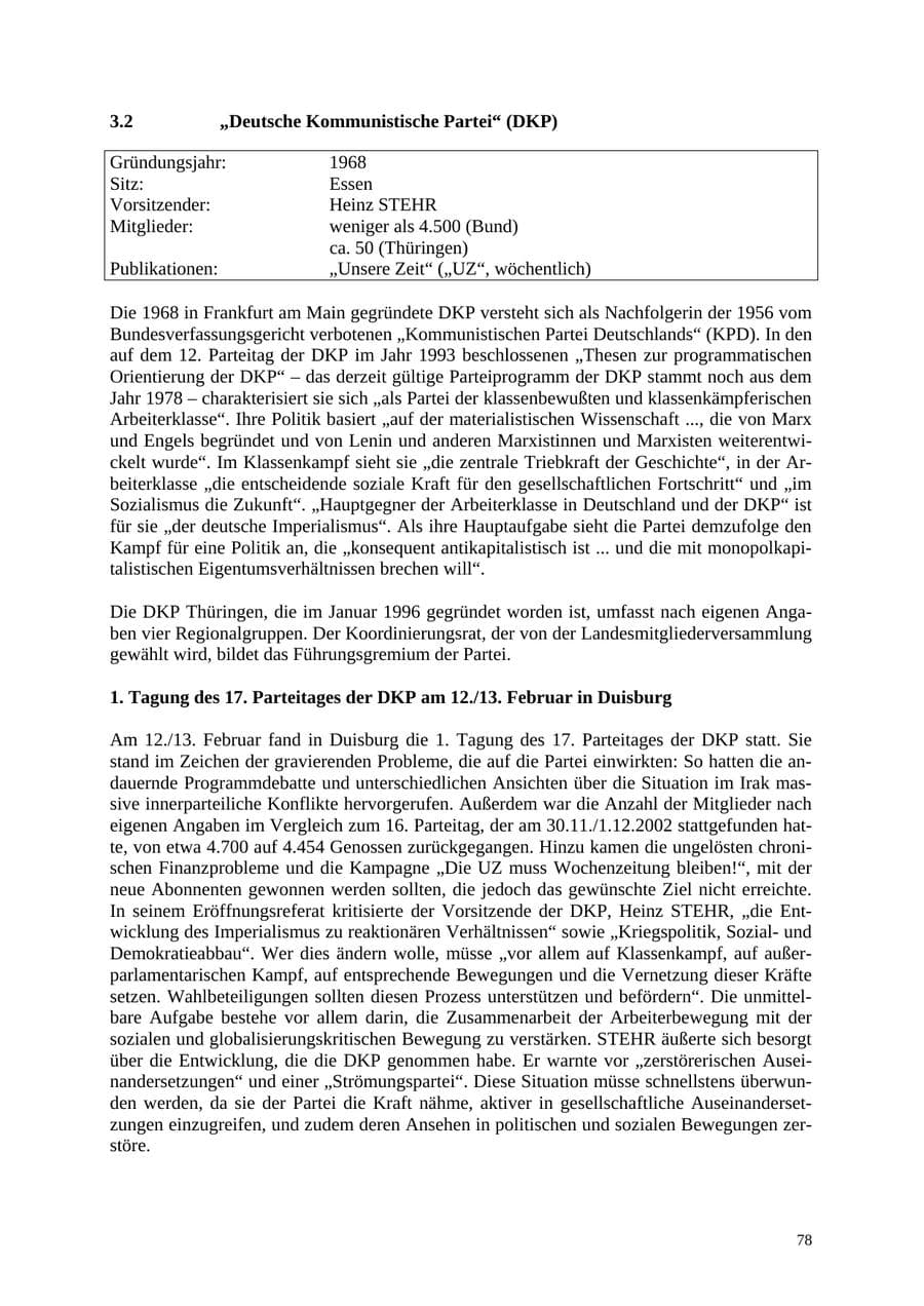 Seite 79 des Verfassungsschutzbericht 2005 Thüringen