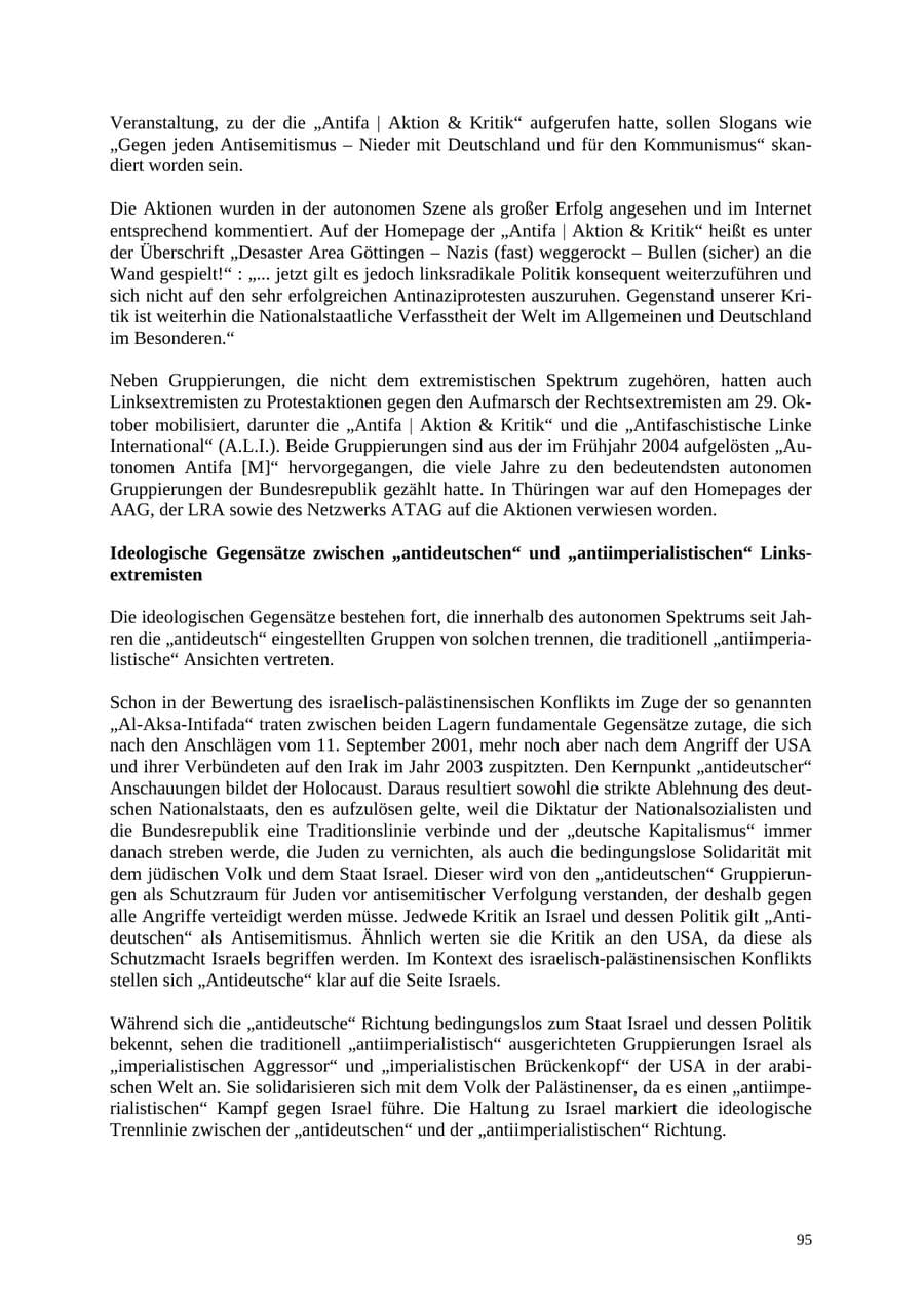 Seite 96 des Verfassungsschutzbericht 2005 Thüringen