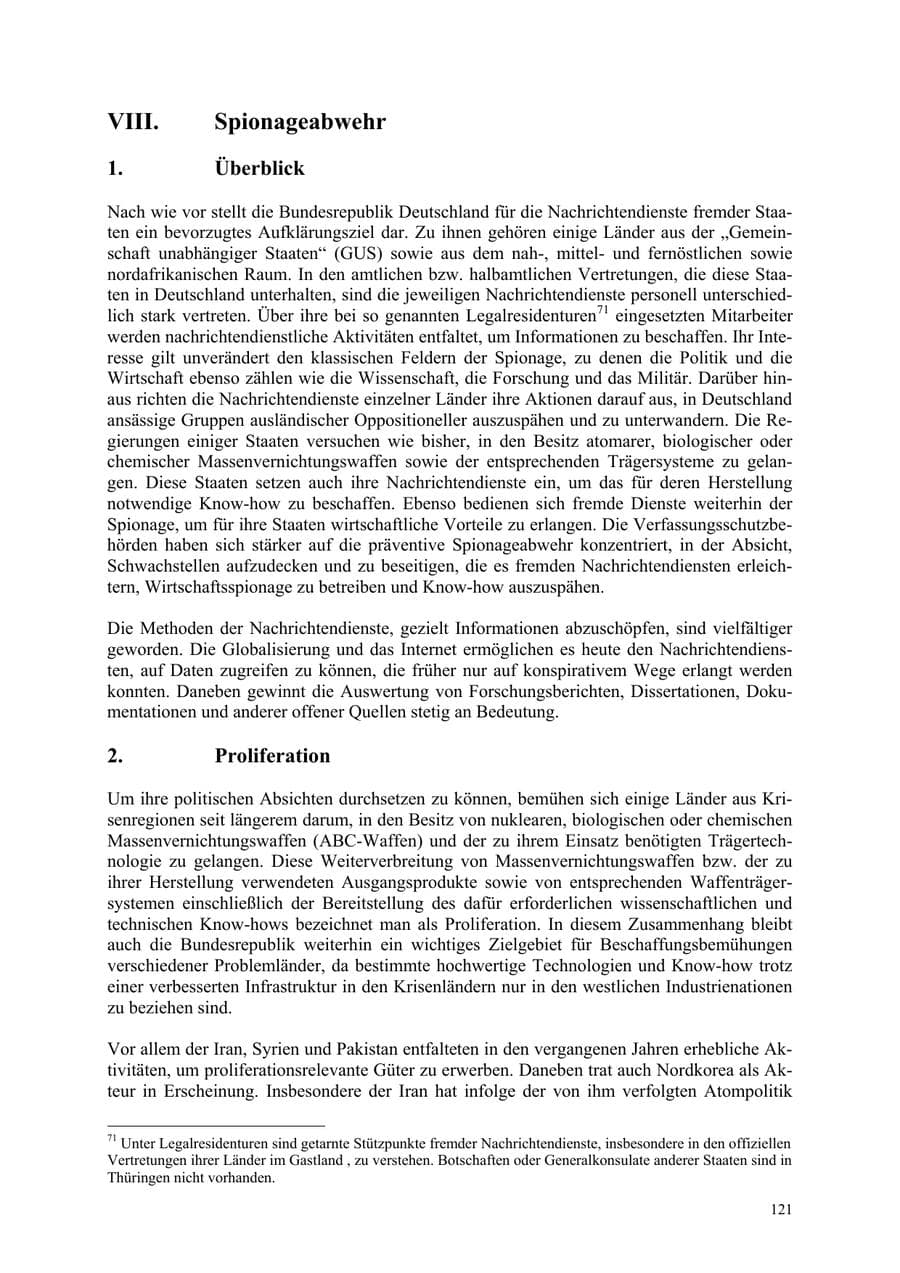 Seite 121 des Verfassungsschutzbericht 2006 Thüringen