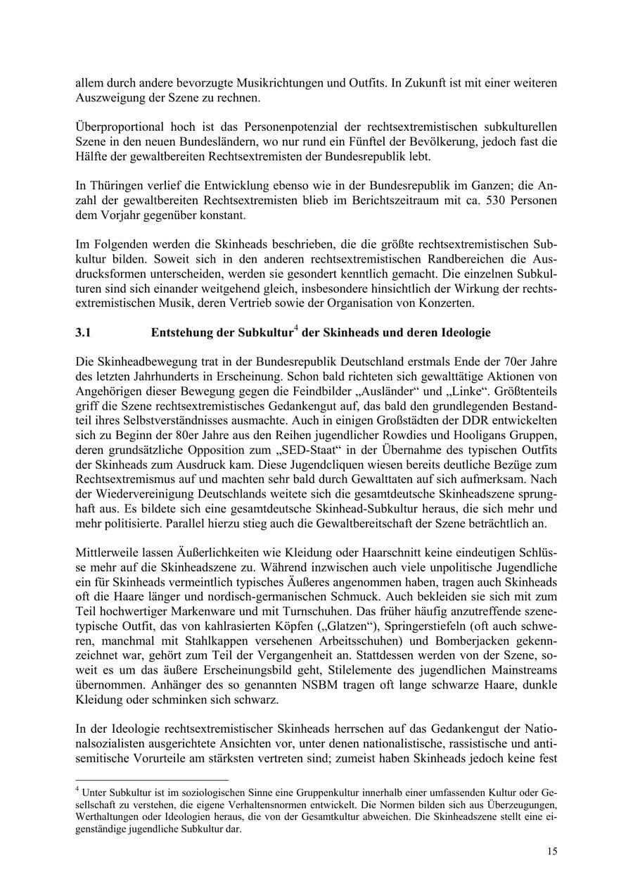 Seite 15 des Verfassungsschutzbericht 2006 Thüringen