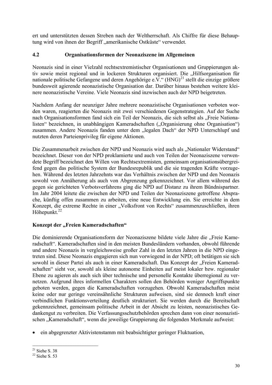 Seite 30 des Verfassungsschutzbericht 2006 Thüringen