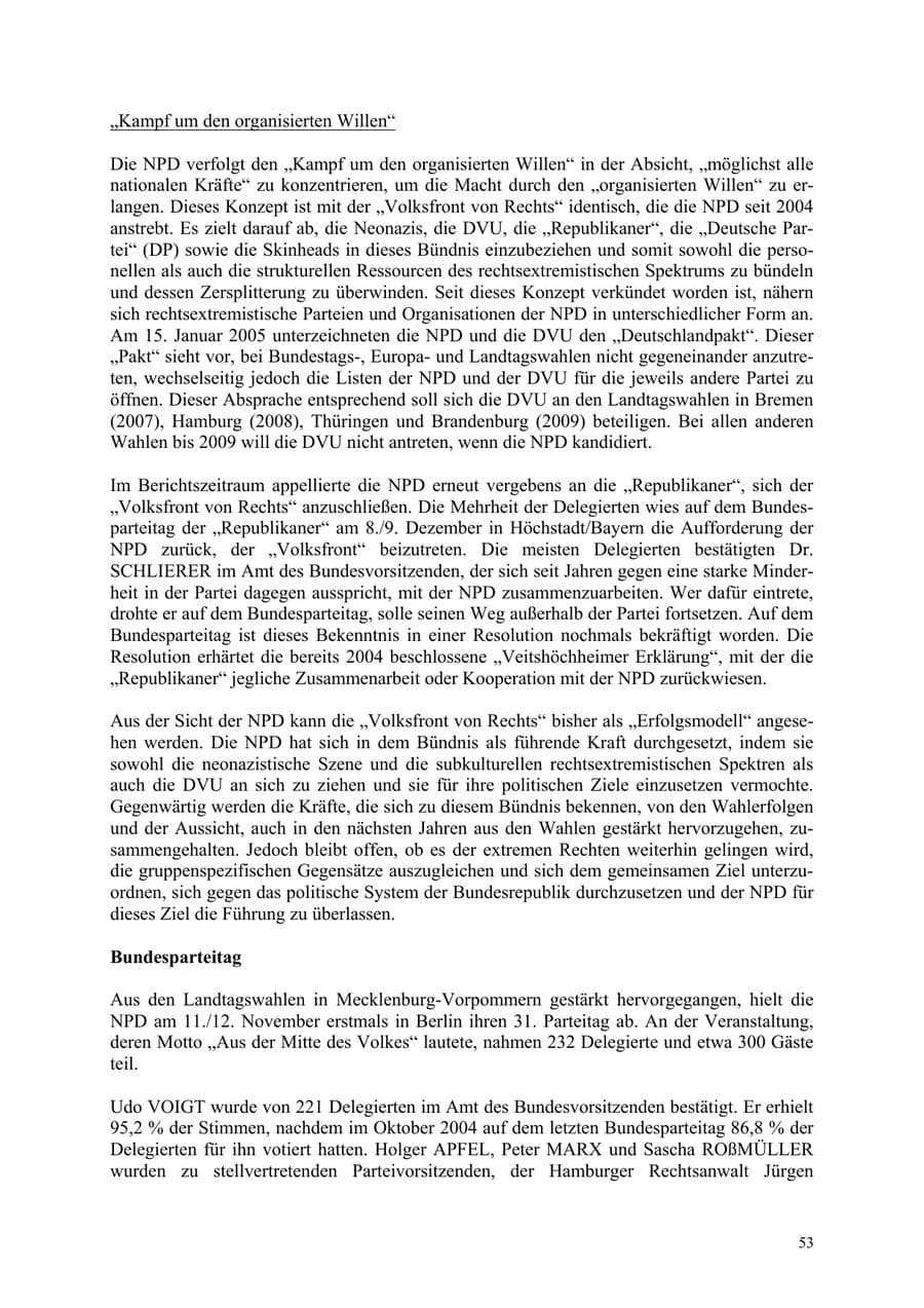 Seite 53 des Verfassungsschutzbericht 2006 Thüringen