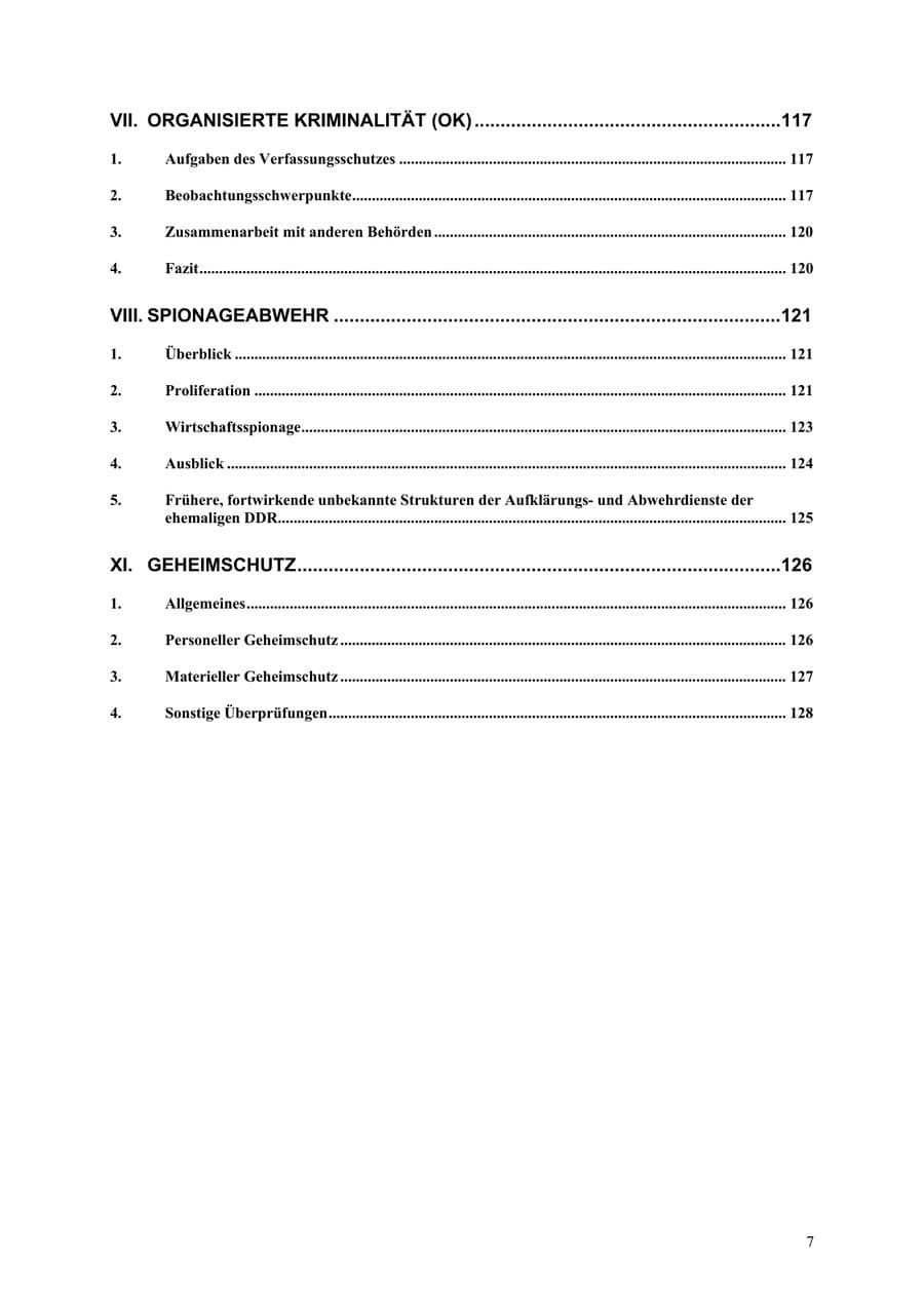 Seite 7 des Verfassungsschutzbericht 2006 Thüringen