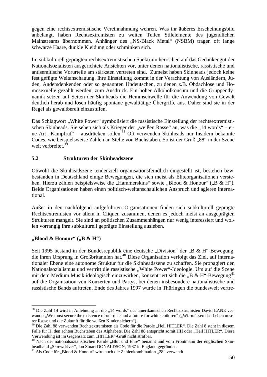 Seite 50 des Verfassungsschutzbericht 2007 Thüringen