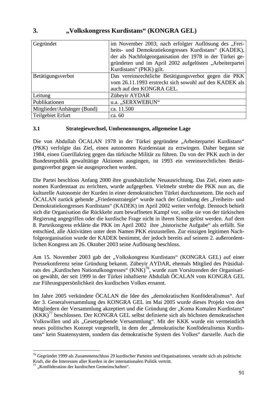 Seite 91 des Verfassungsschutzbericht 2007 Thüringen