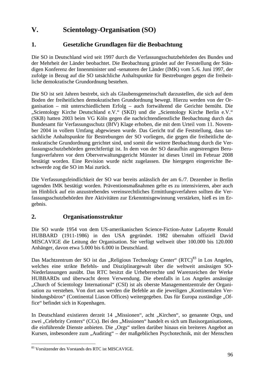 Seite 96 des Verfassungsschutzbericht 2007 Thüringen