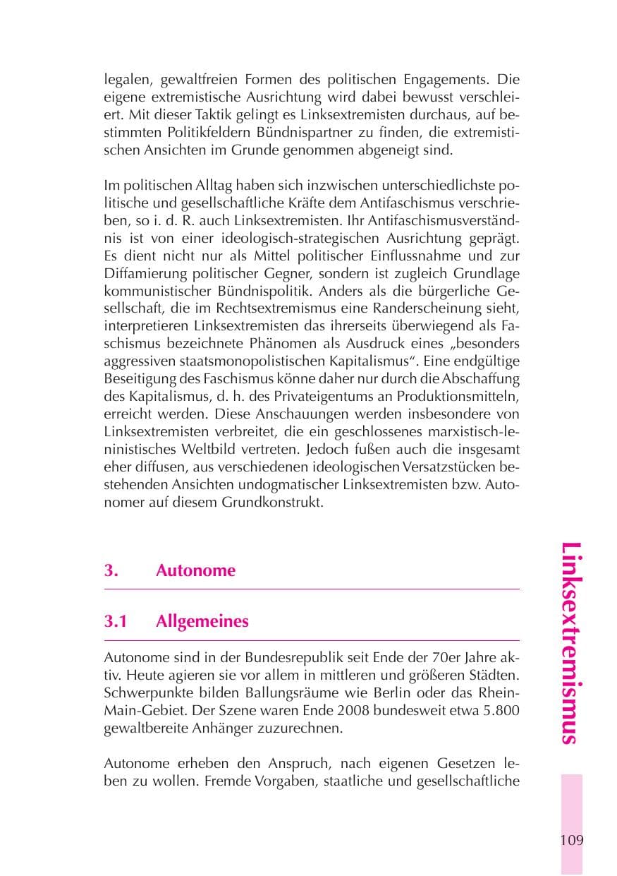 Seite 110 des Verfassungsschutzbericht 2008 Thüringen