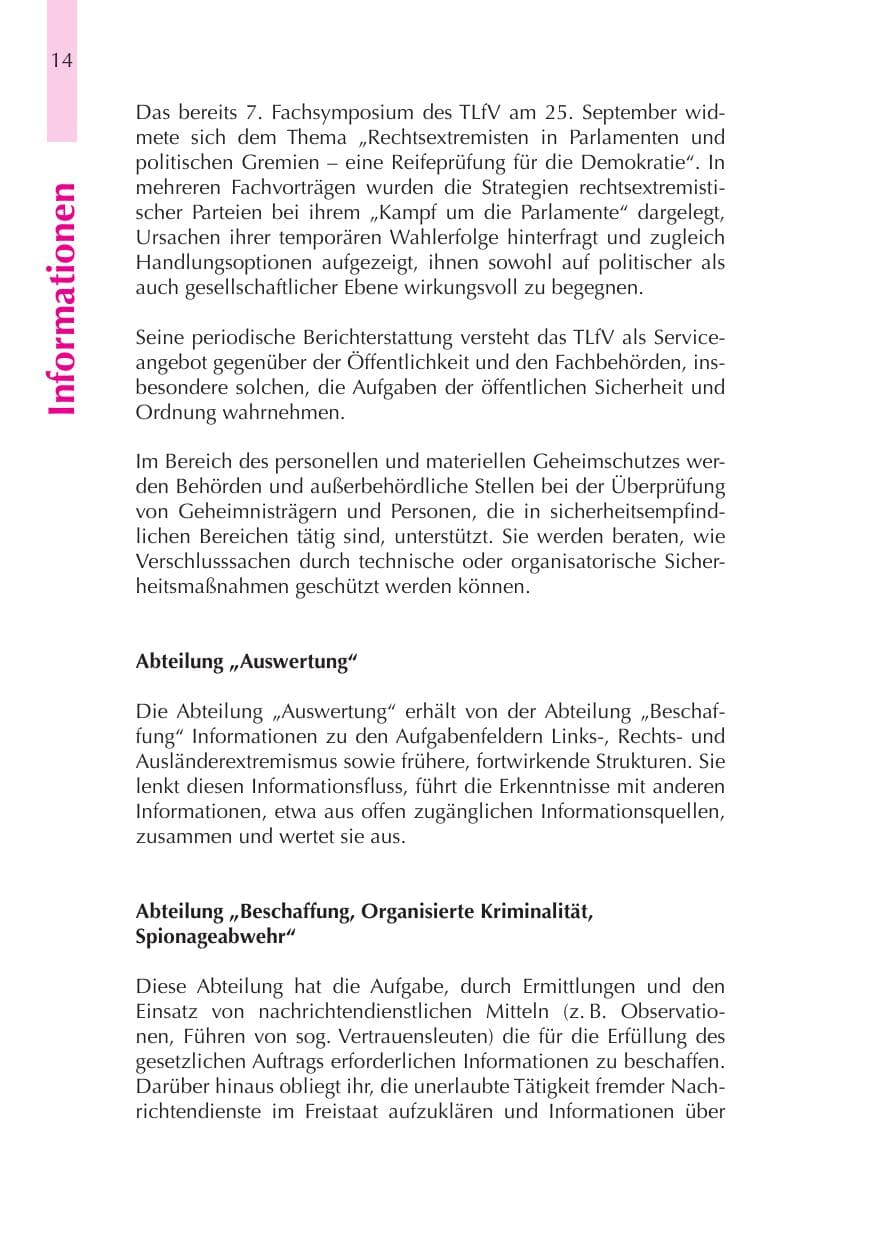 Seite 15 des Verfassungsschutzbericht 2008 Thüringen