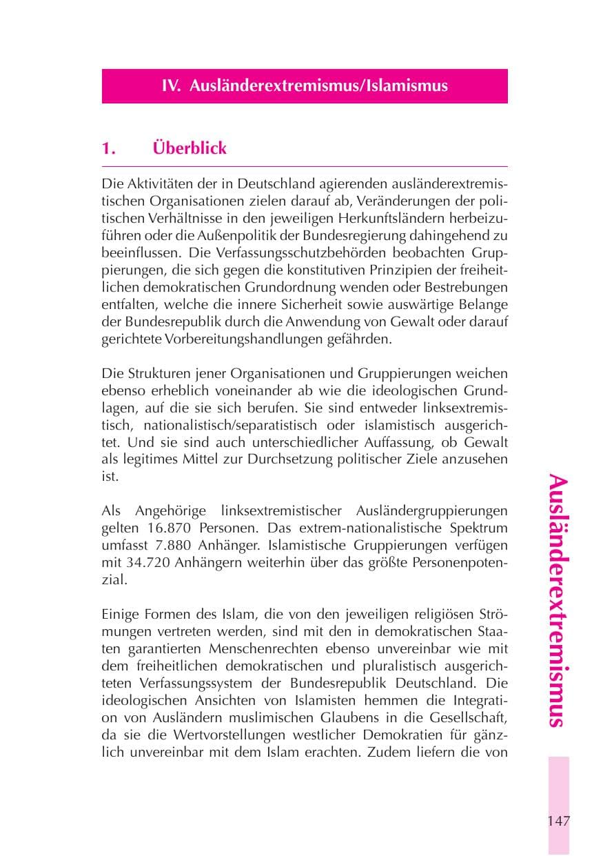Seite 148 des Verfassungsschutzbericht 2008 Thüringen