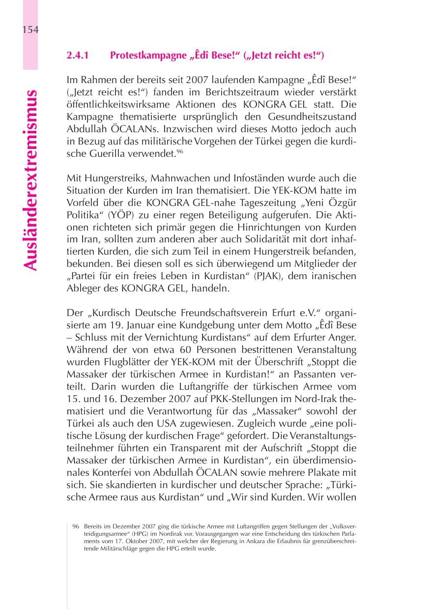 Seite 155 des Verfassungsschutzbericht 2008 Thüringen