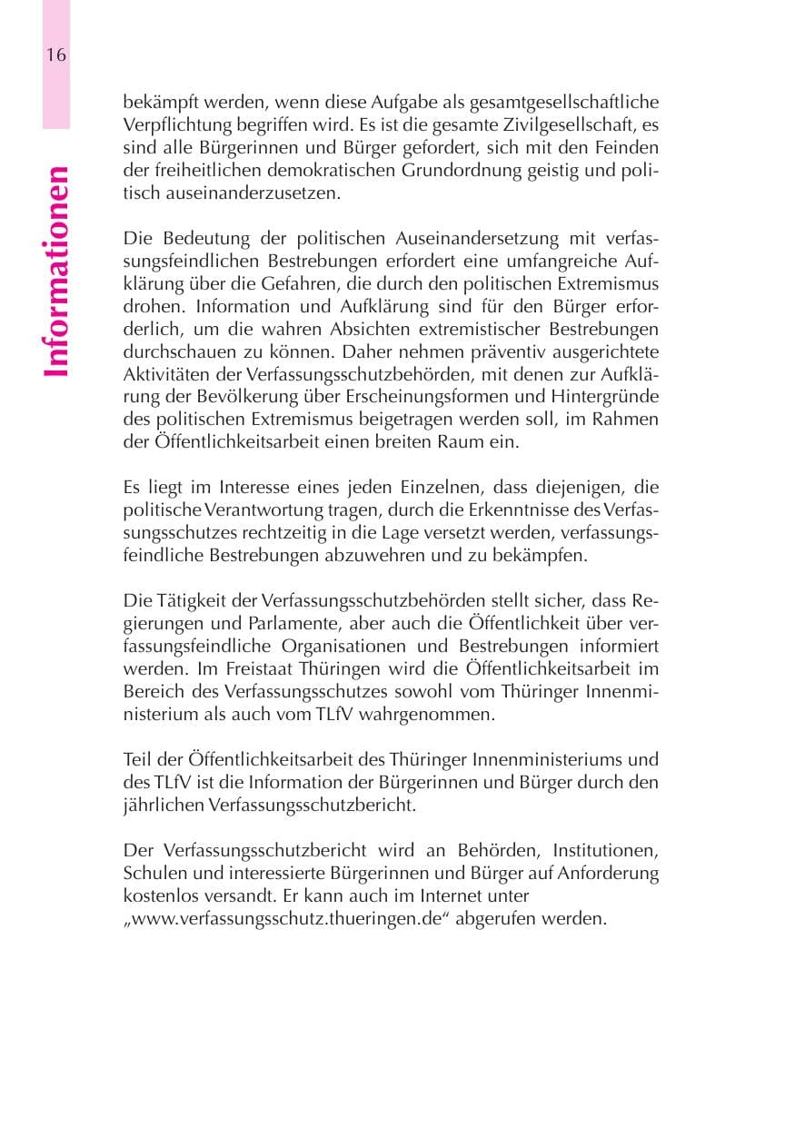 Seite 17 des Verfassungsschutzbericht 2008 Thüringen