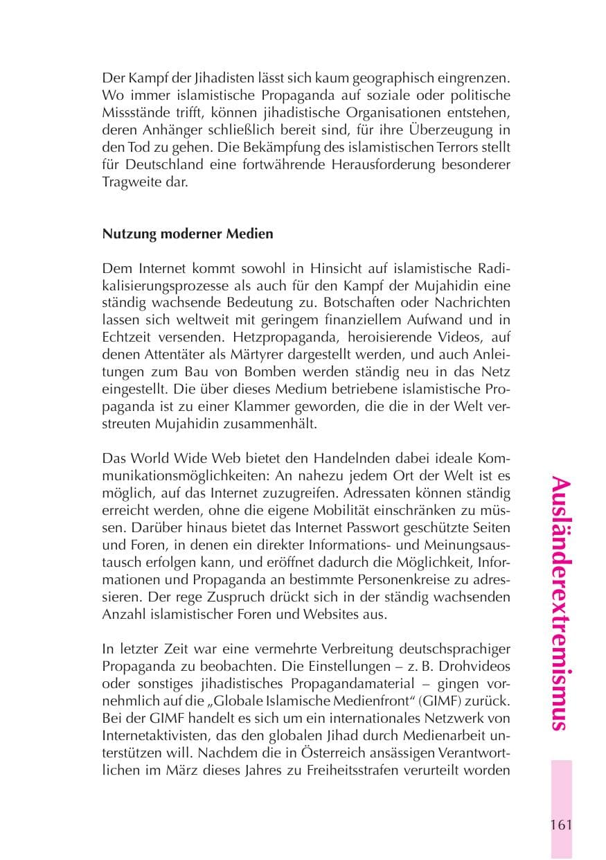 Seite 162 des Verfassungsschutzbericht 2008 Thüringen