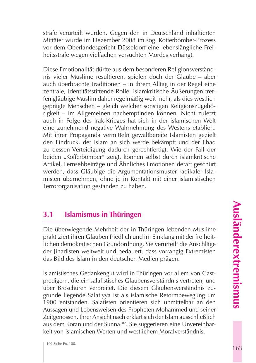 Seite 164 des Verfassungsschutzbericht 2008 Thüringen