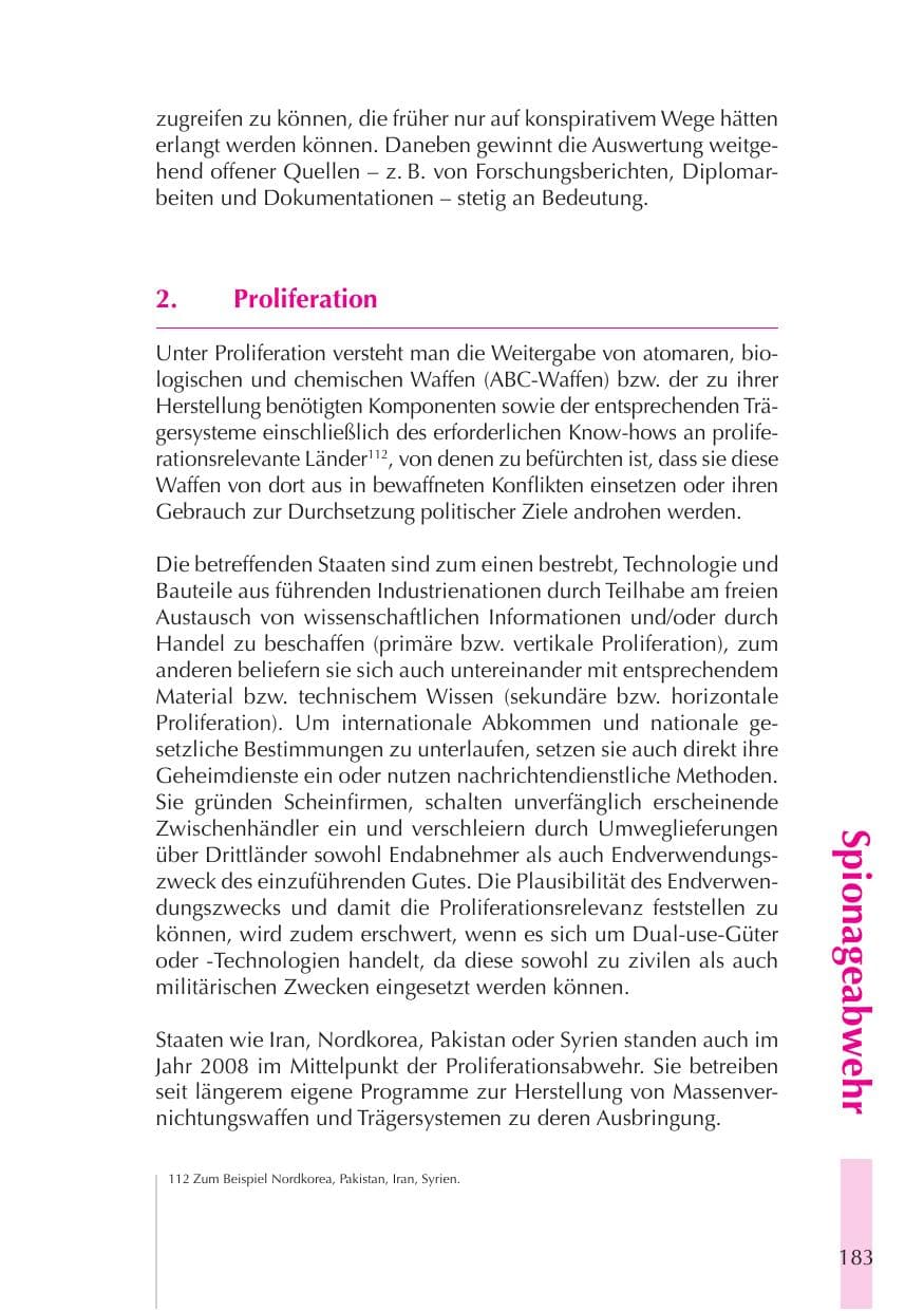 Seite 184 des Verfassungsschutzbericht 2008 Thüringen