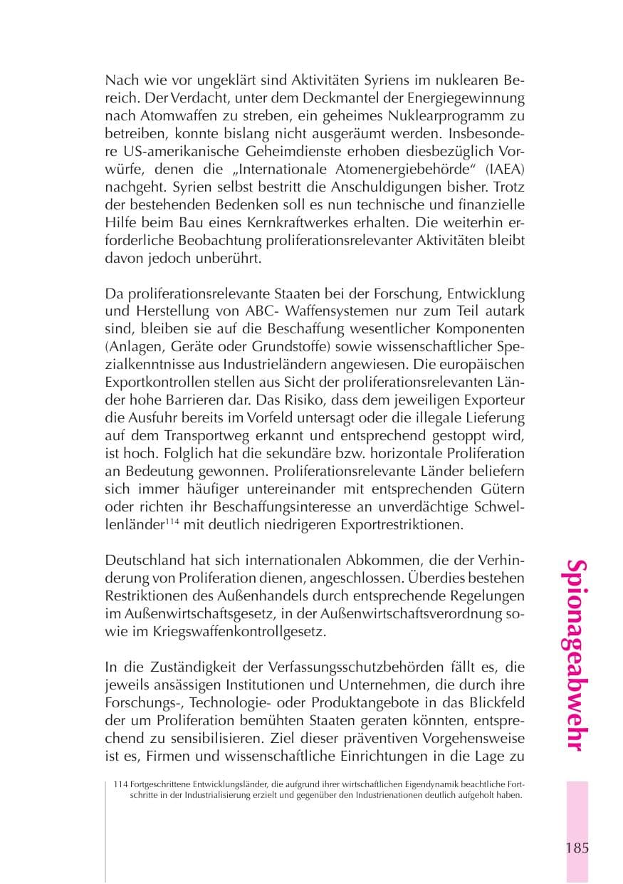 Seite 186 des Verfassungsschutzbericht 2008 Thüringen