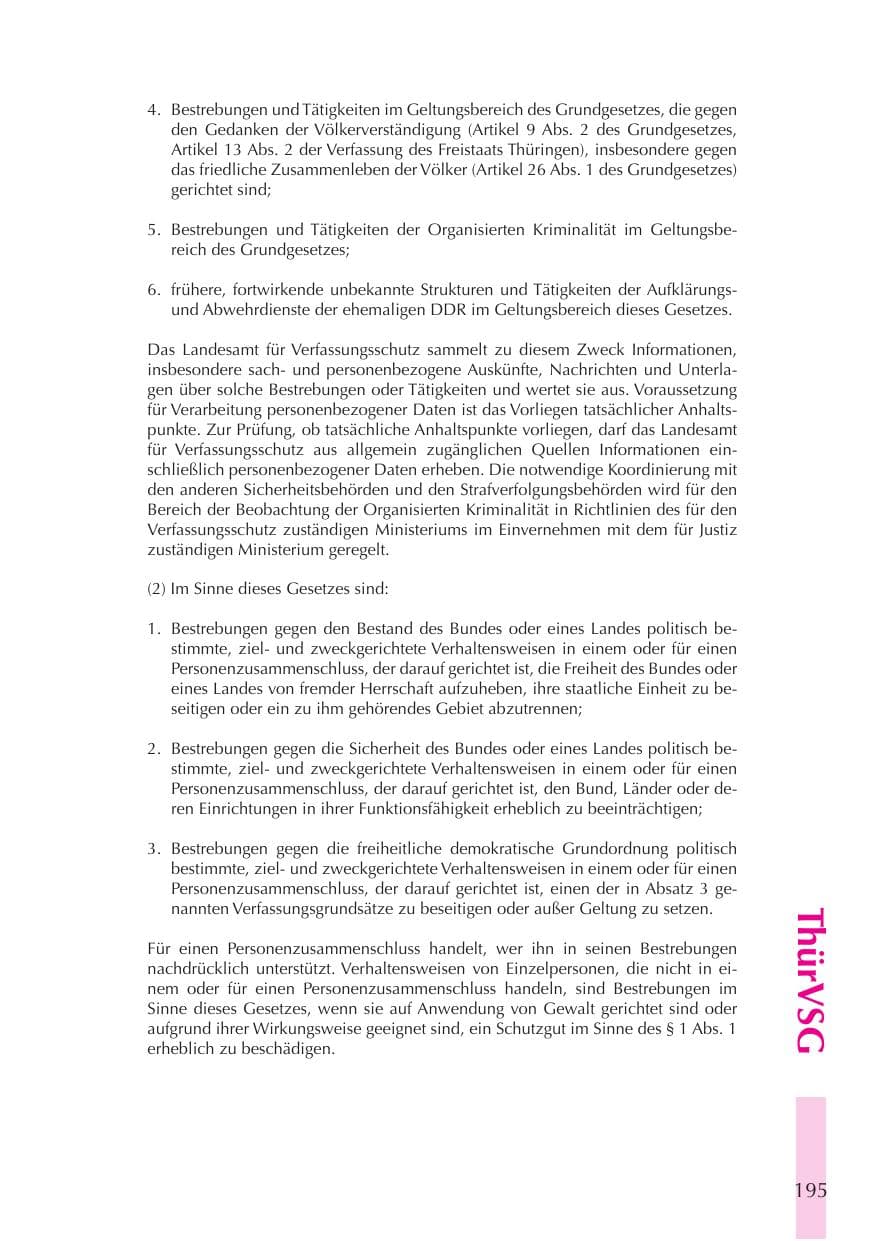 Seite 196 des Verfassungsschutzbericht 2008 Thüringen