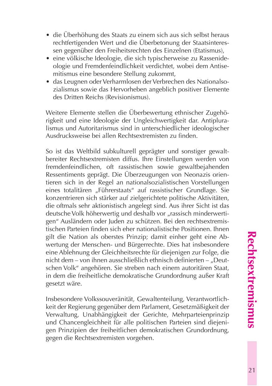 Seite 22 des Verfassungsschutzbericht 2008 Thüringen