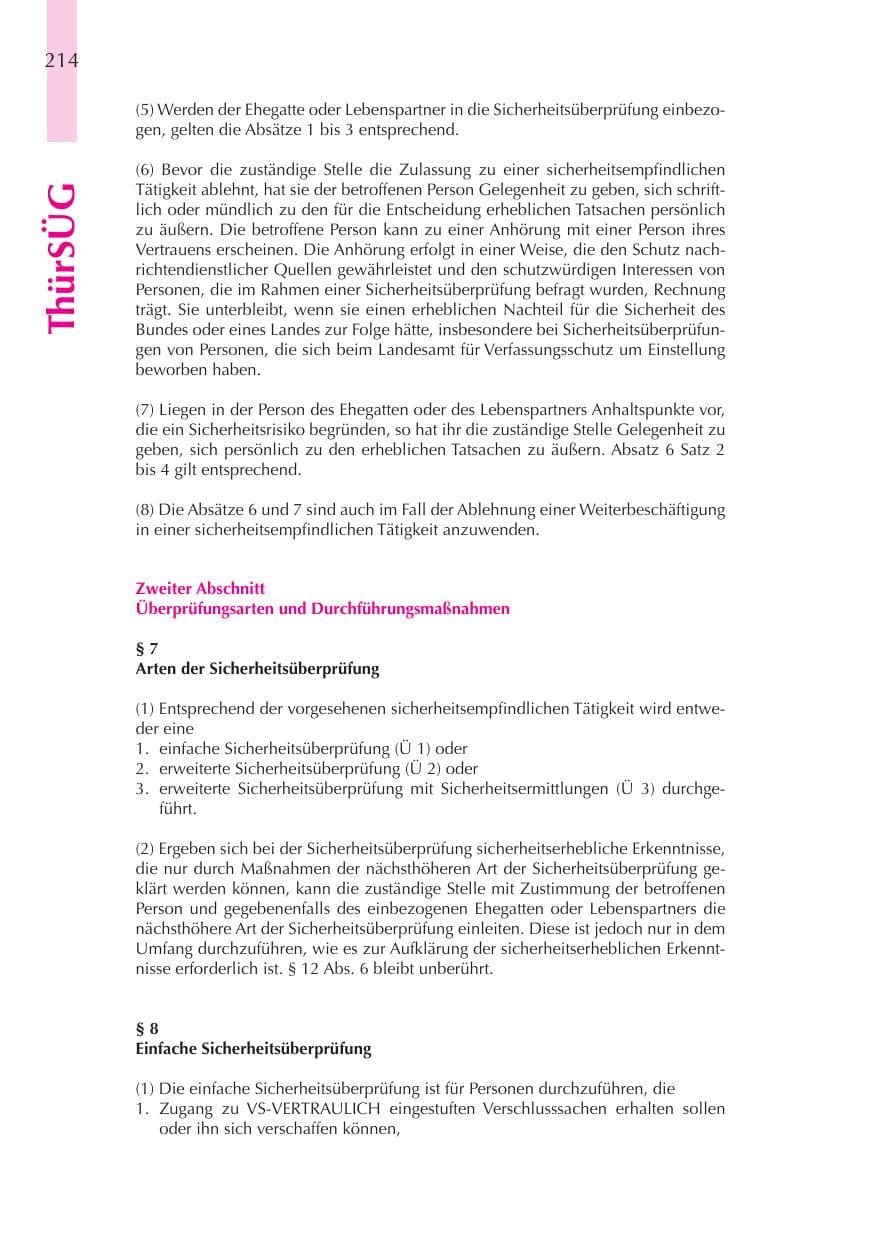 Seite 215 des Verfassungsschutzbericht 2008 Thüringen