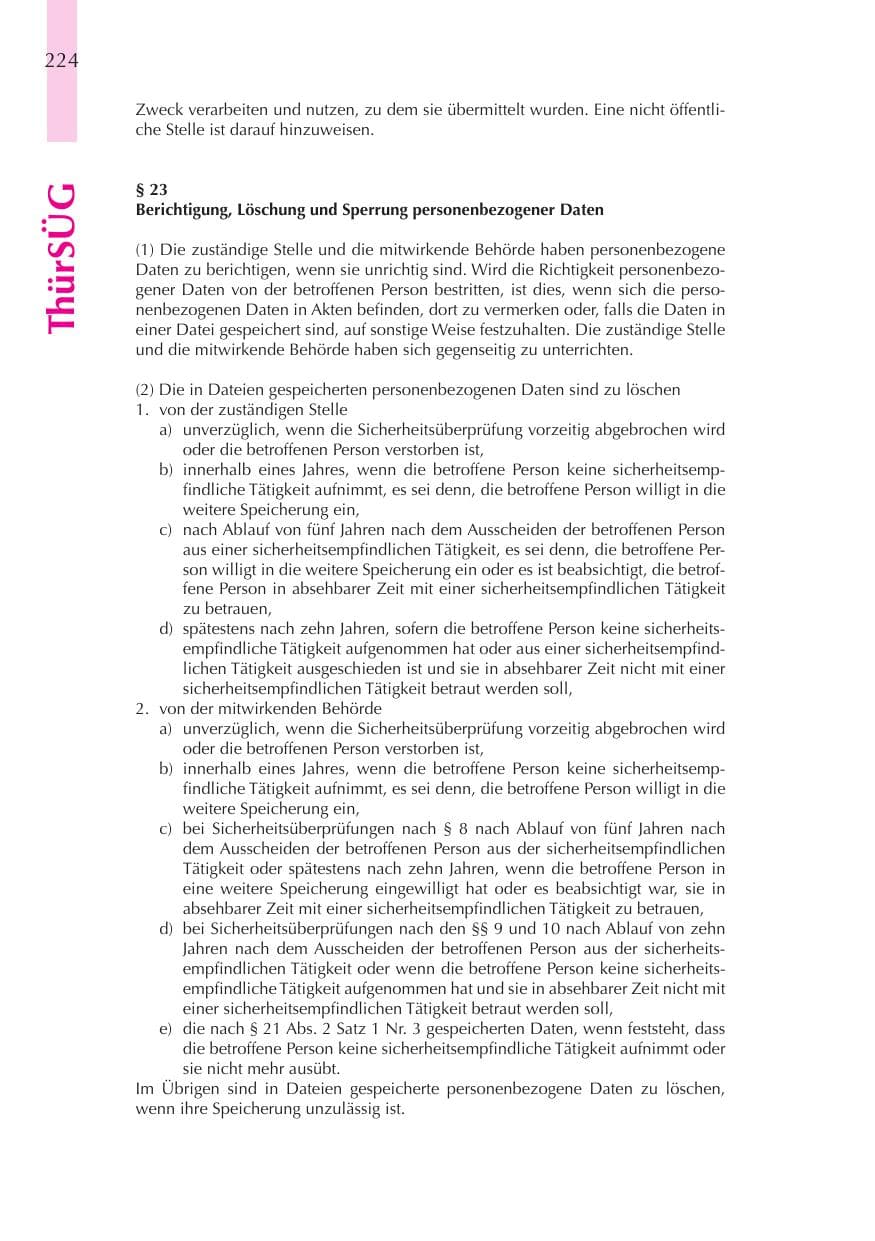 Seite 225 des Verfassungsschutzbericht 2008 Thüringen
