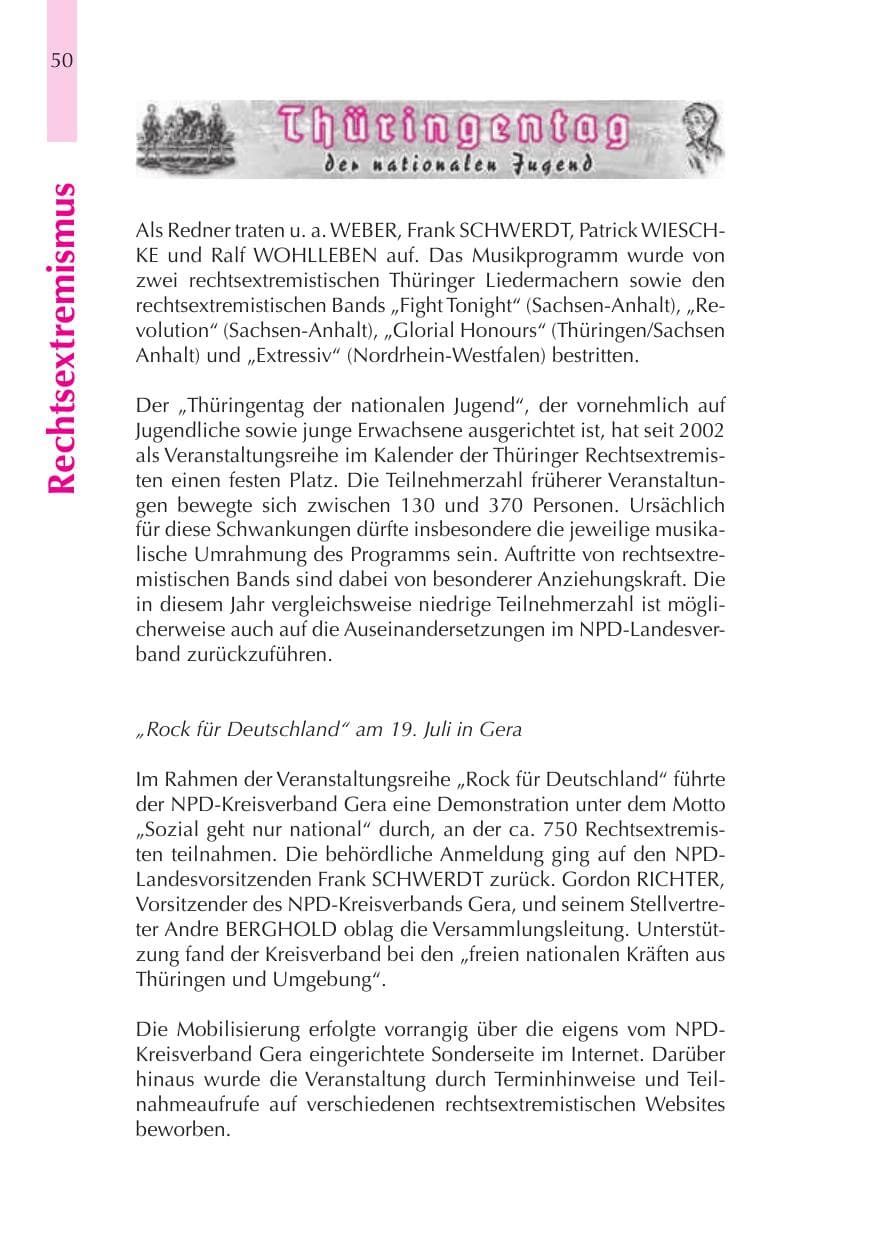 Seite 51 des Verfassungsschutzbericht 2008 Thüringen