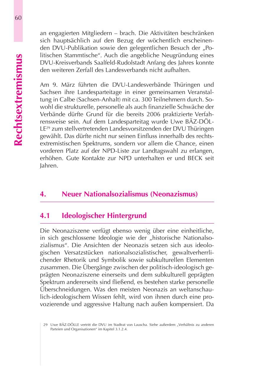 Seite 61 des Verfassungsschutzbericht 2008 Thüringen