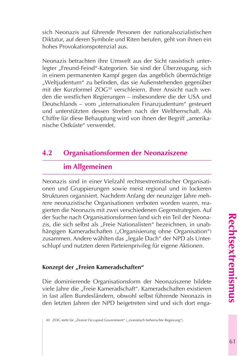 Seite 62 des Verfassungsschutzbericht 2008 Thüringen