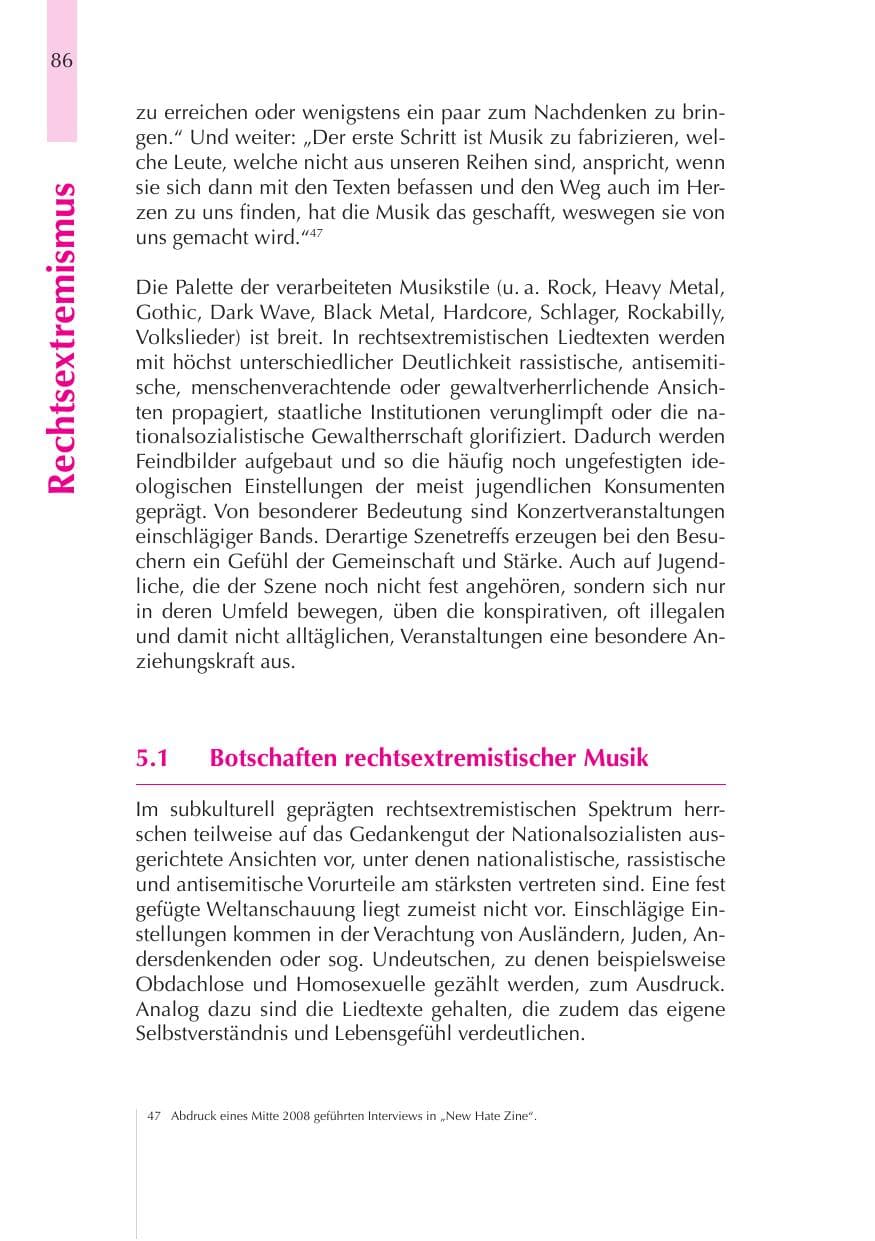 Seite 87 des Verfassungsschutzbericht 2008 Thüringen