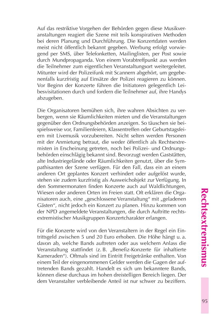 Seite 96 des Verfassungsschutzbericht 2008 Thüringen