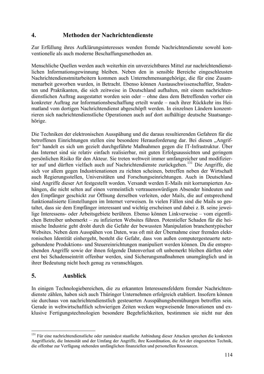 Seite 115 des Verfassungsschutzbericht 2009 Thüringen