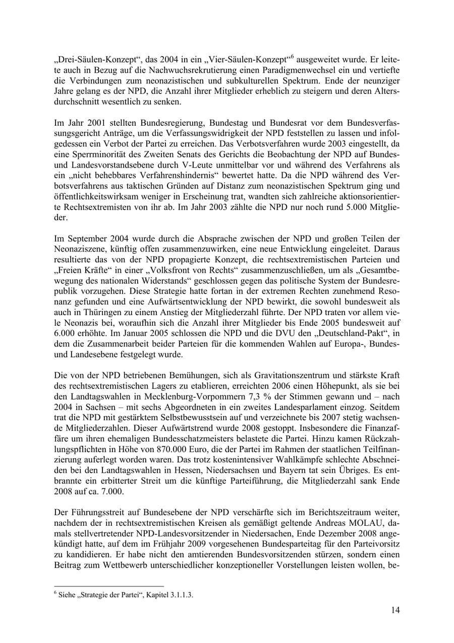 Seite 15 des Verfassungsschutzbericht 2009 Thüringen