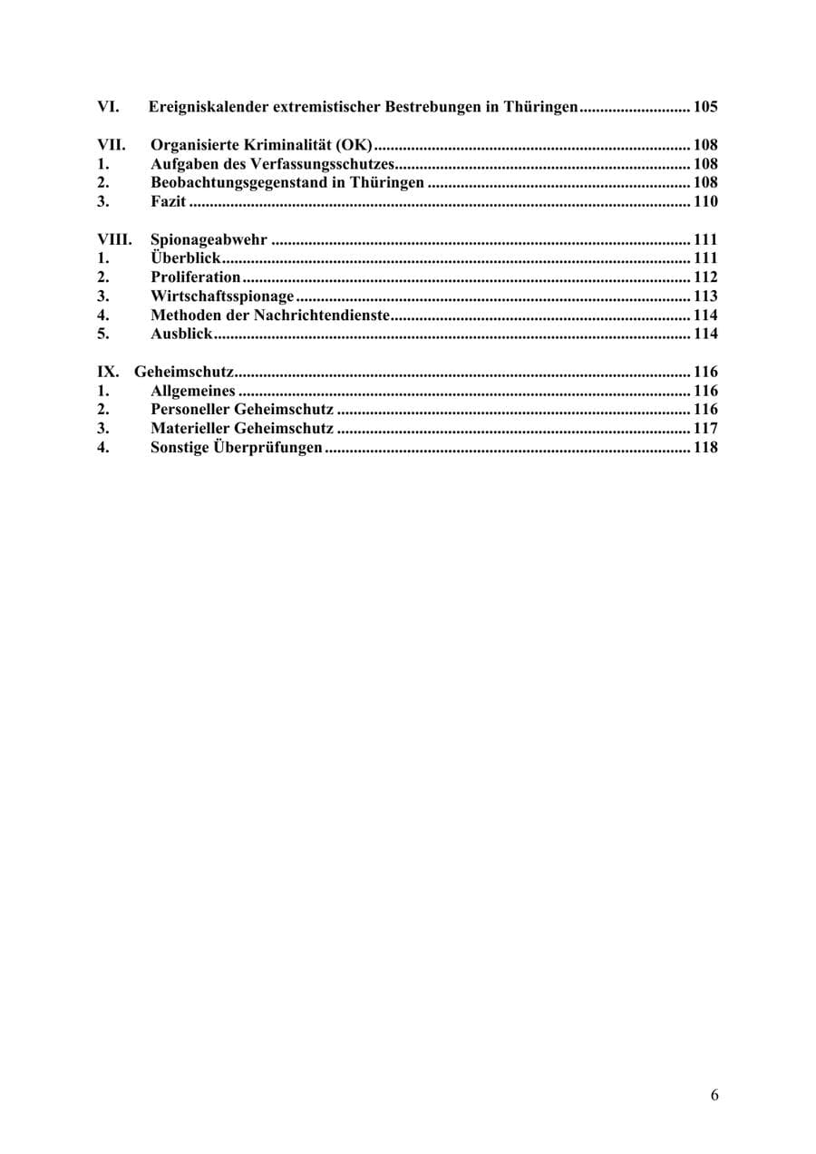 Seite 7 des Verfassungsschutzbericht 2009 Thüringen