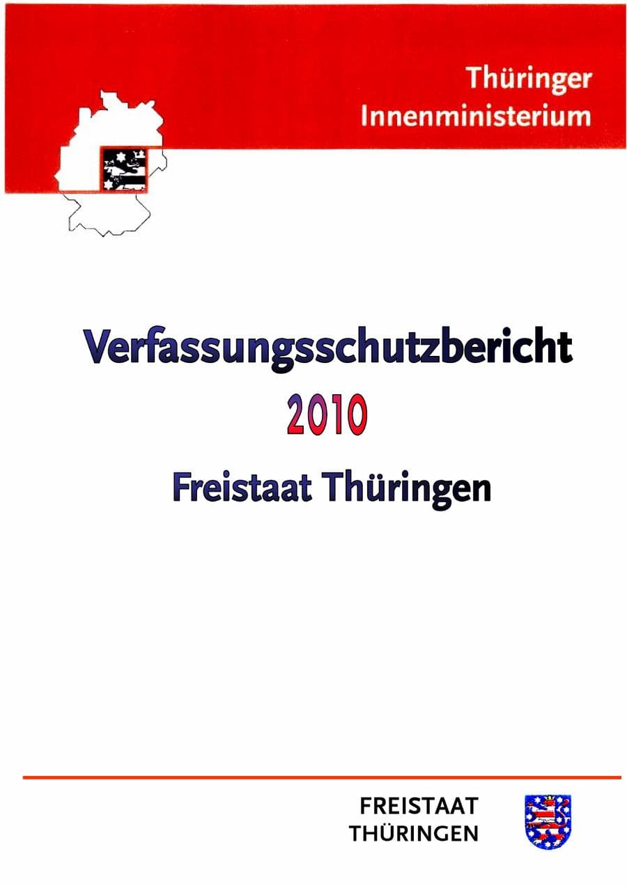 Seite 1 des Verfassungsschutzbericht 2010 Thüringen