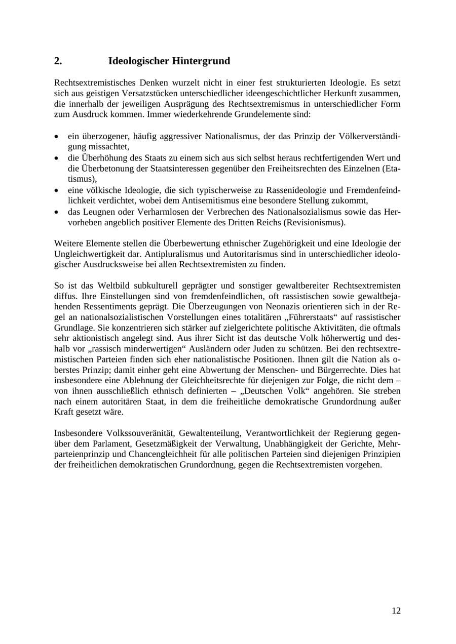 Seite 13 des Verfassungsschutzbericht 2010 Thüringen