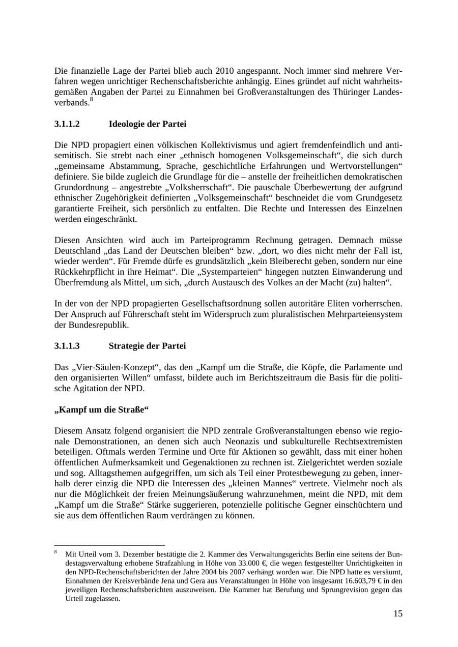 Seite 16 des Verfassungsschutzbericht 2010 Thüringen