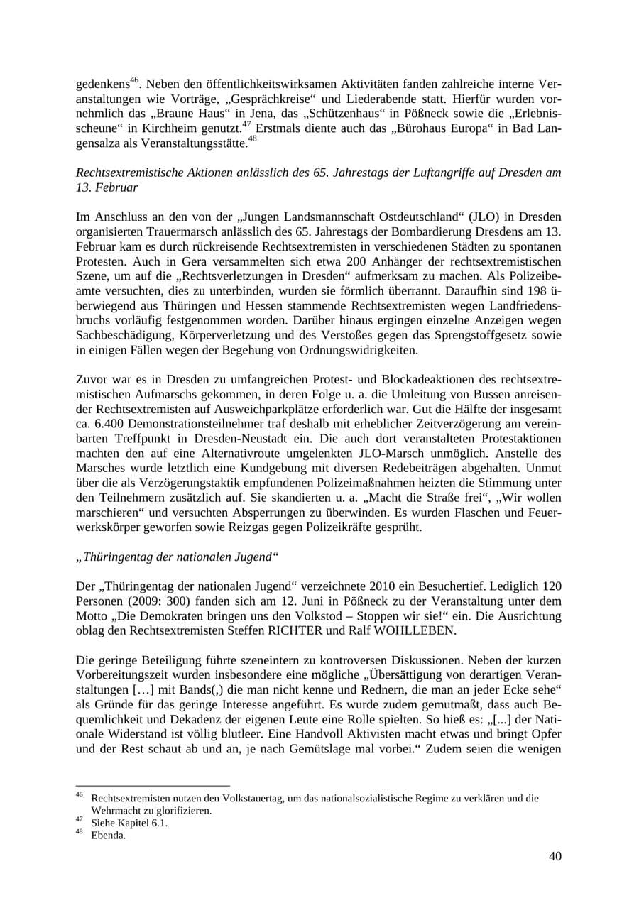 Seite 41 des Verfassungsschutzbericht 2010 Thüringen