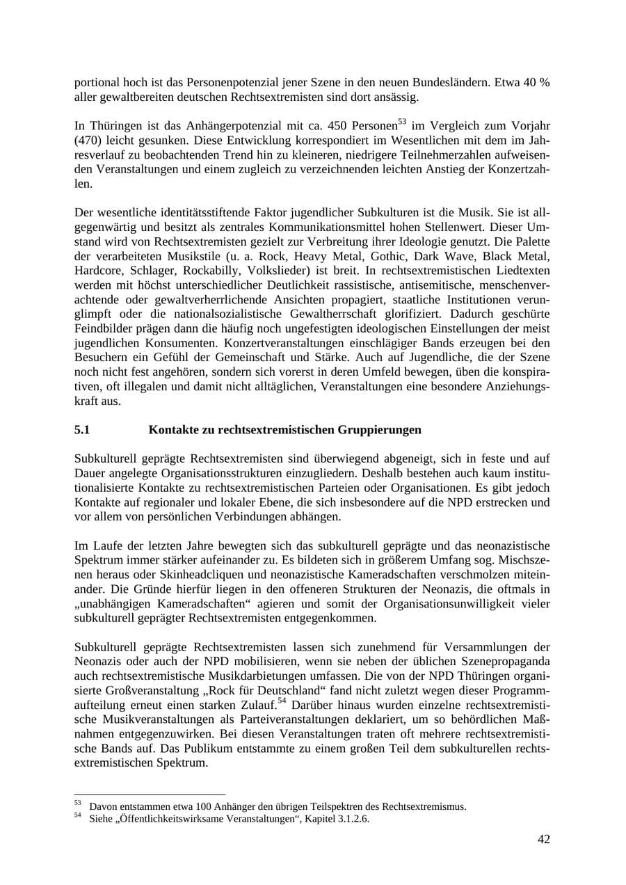 Seite 43 des Verfassungsschutzbericht 2010 Thüringen