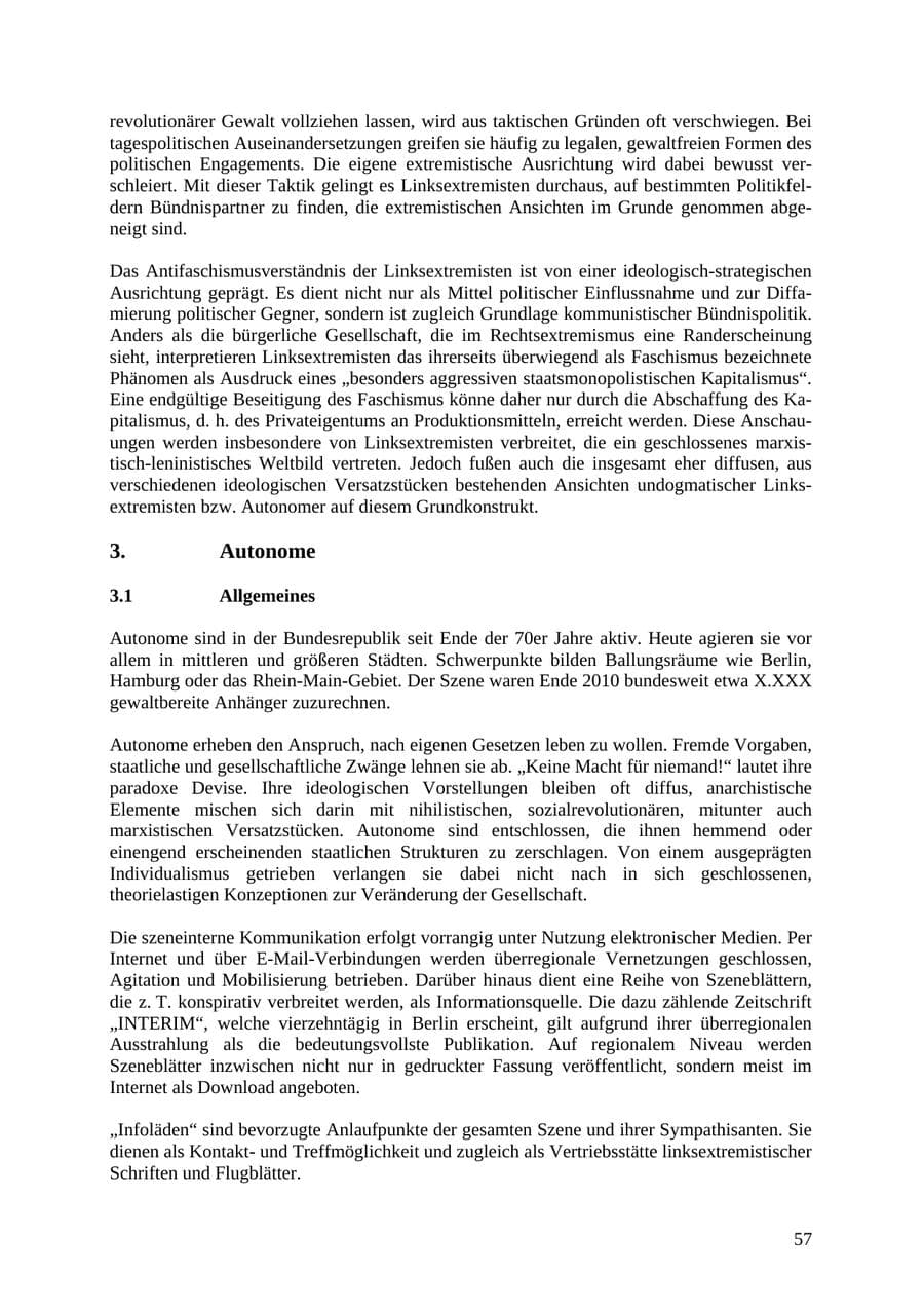 Seite 58 des Verfassungsschutzbericht 2010 Thüringen